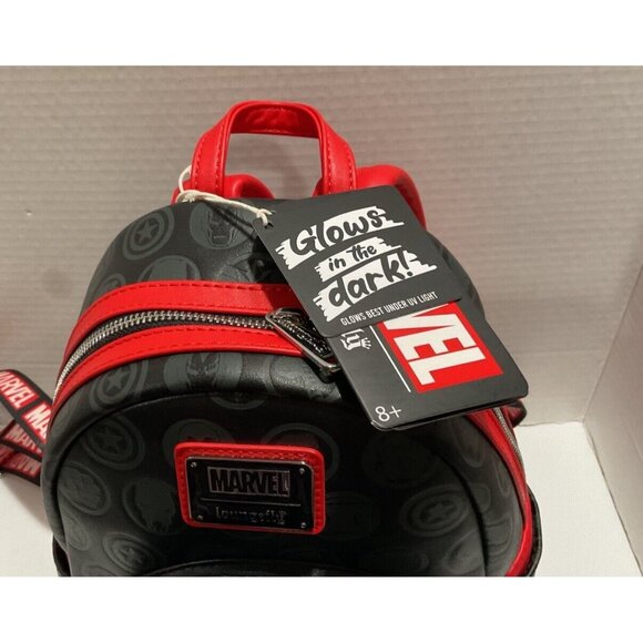 Loungefly Marvel Avengers 60th Anniversary Glow in The Dark Mini-Backpack NEW main image 6